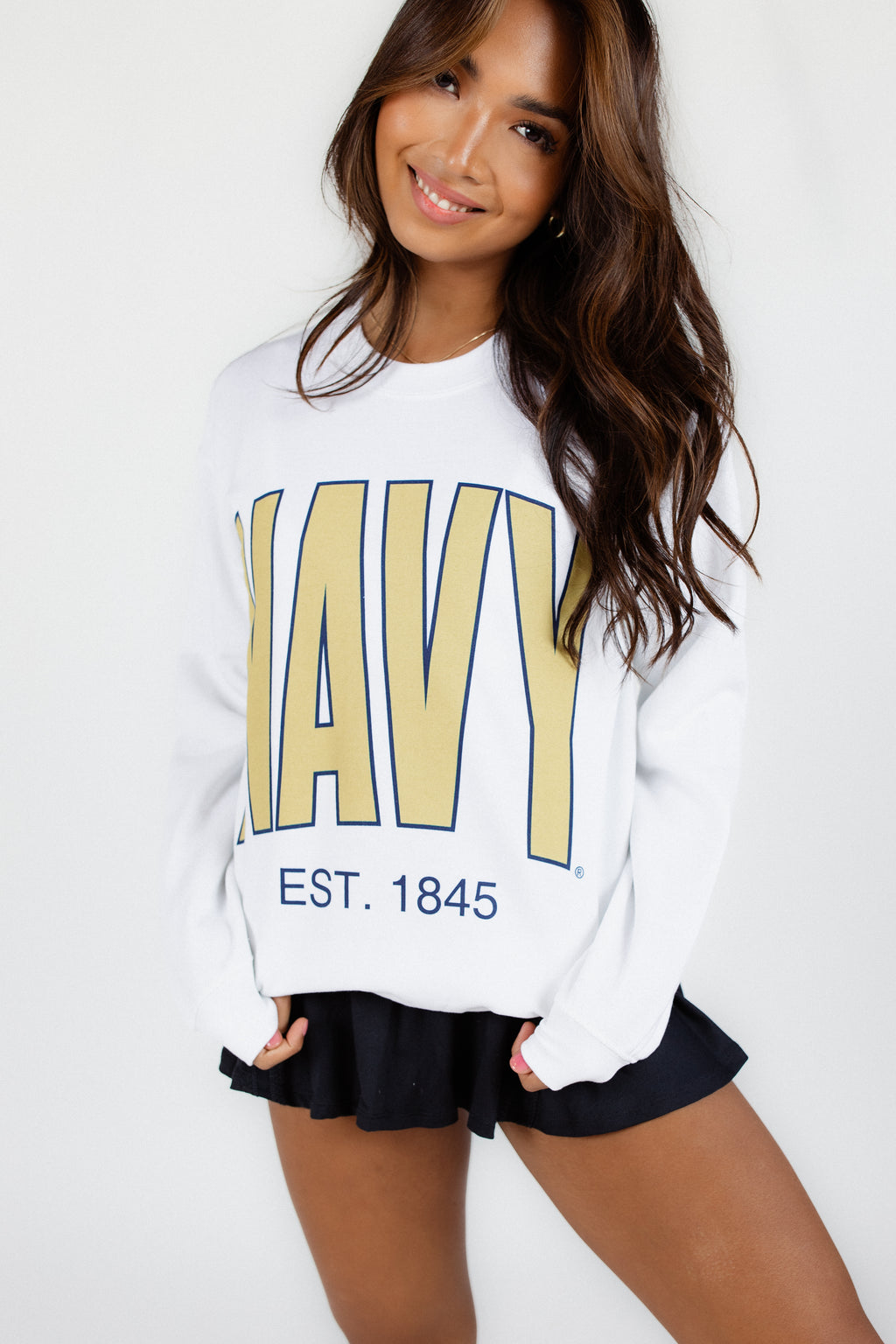 Navy Est. 1845 Crewneck