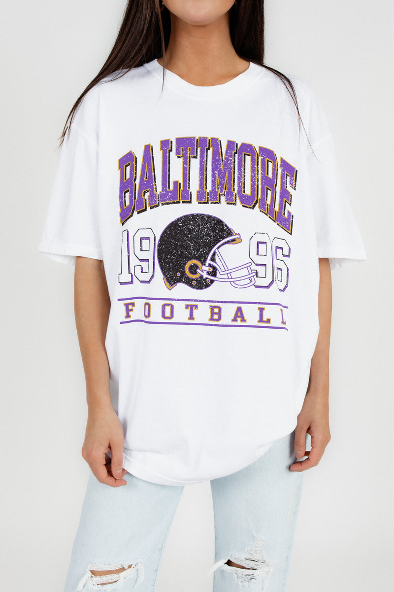 Baltimore Vintage Football Tee By Brightside