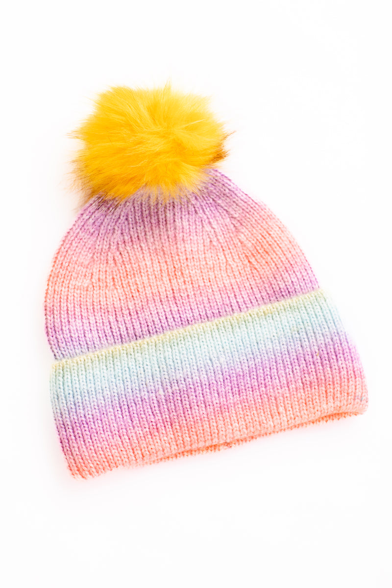 Brighten Up Pom Beanie