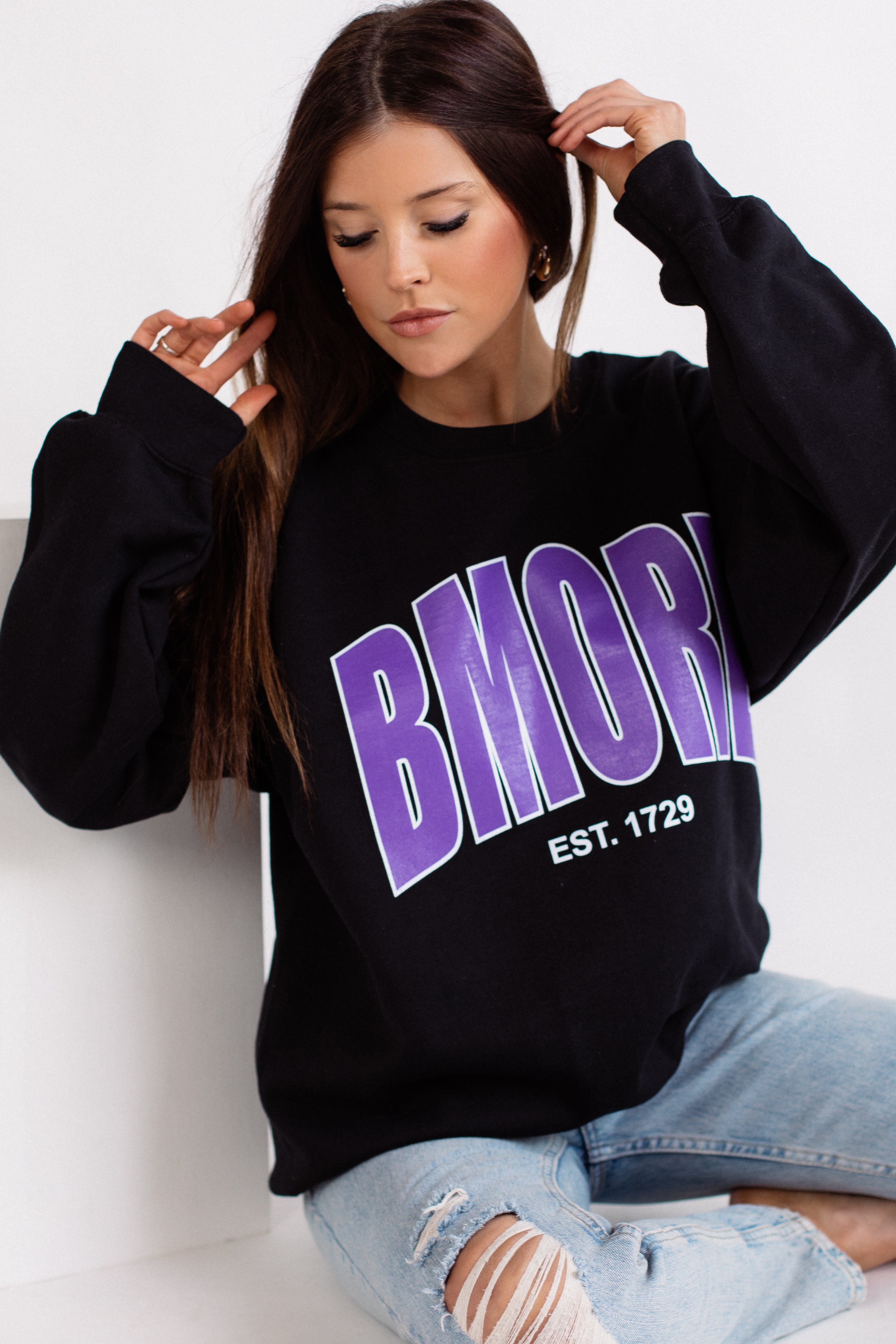 Brightside The Label BMORE Varsity Crewneck