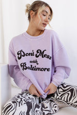 Don't Mess Corded Crewneck Sweatshirt by Brightside