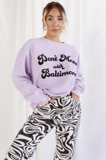 Don't Mess Corded Crewneck Sweatshirt by Brightside