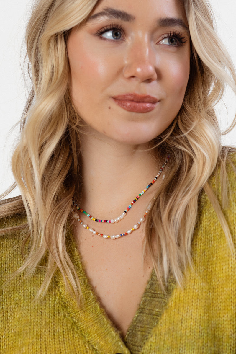 McKenzie Beaded Pearl Necklace