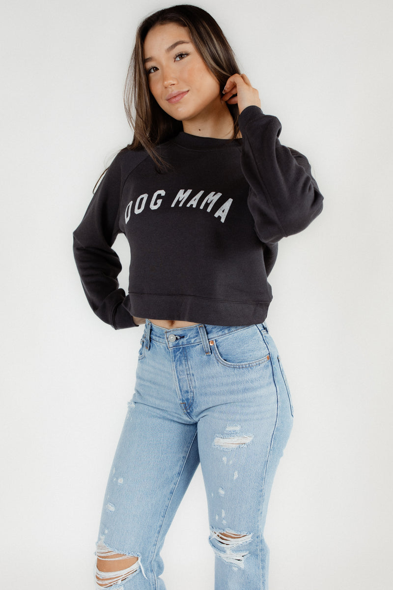 Dog Mama Cropped Crewneck