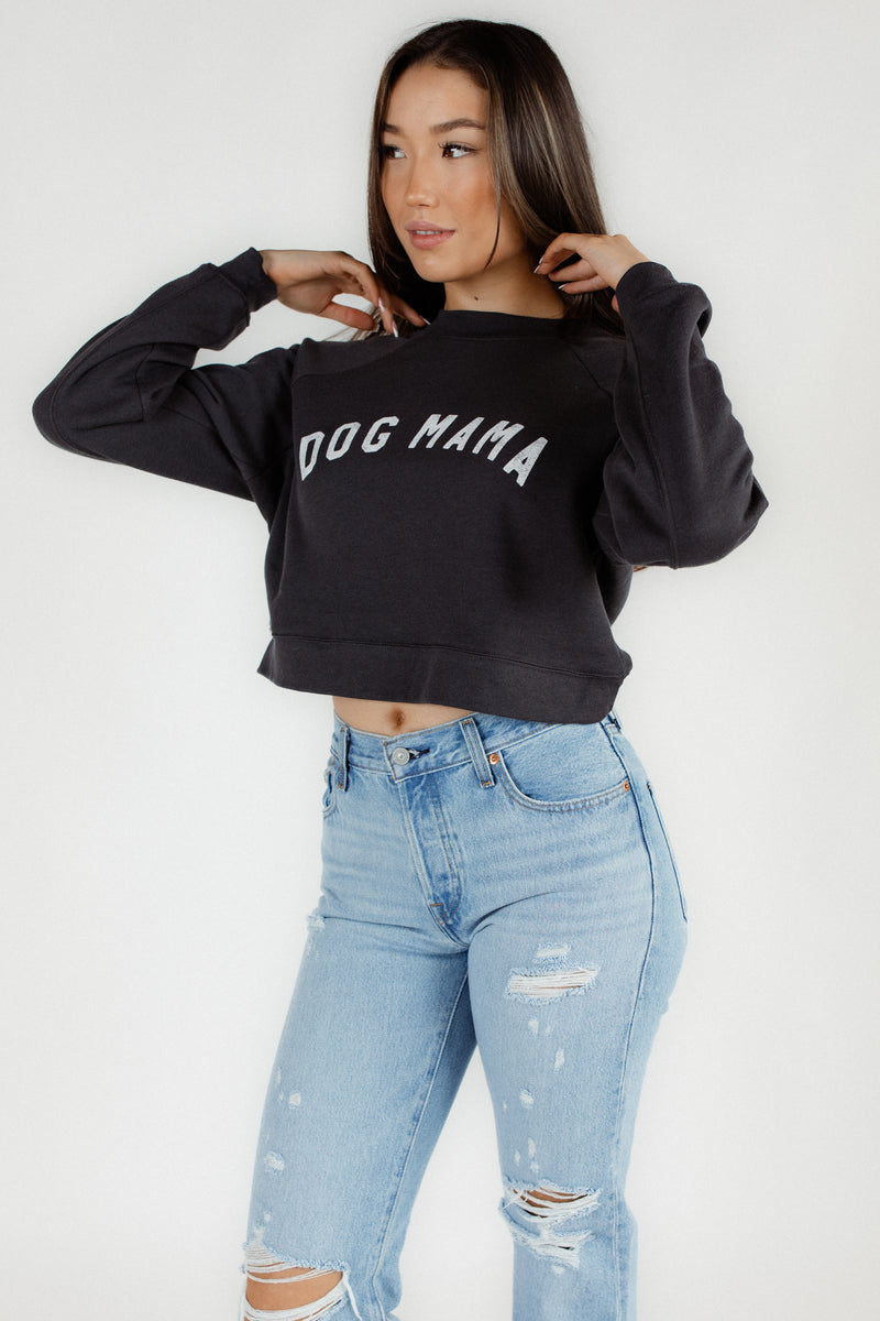 Dog Mama Cropped Crewneck
