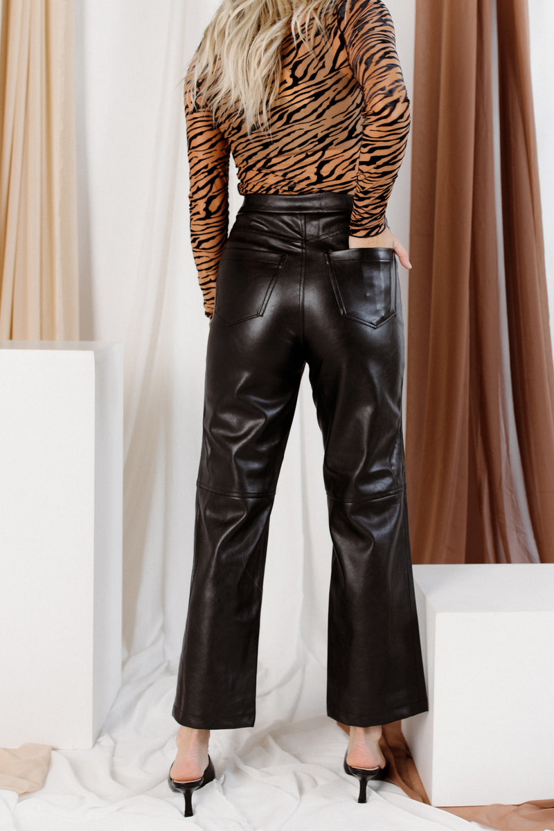 Blank NYC Track Record Faux Leather Pants