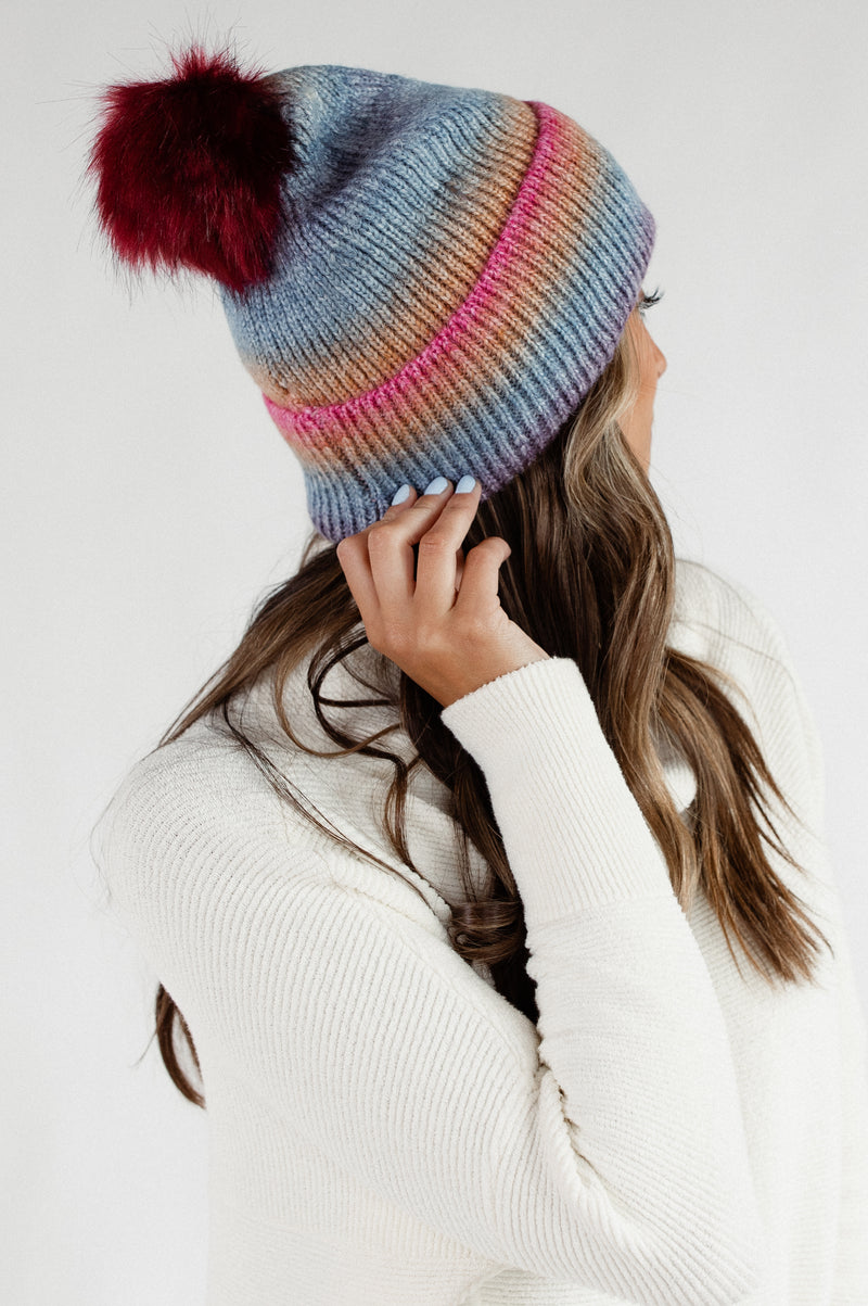 Brighten Up Pom Beanie