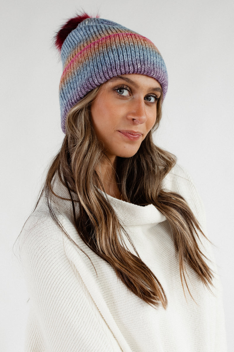 Brighten Up Pom Beanie