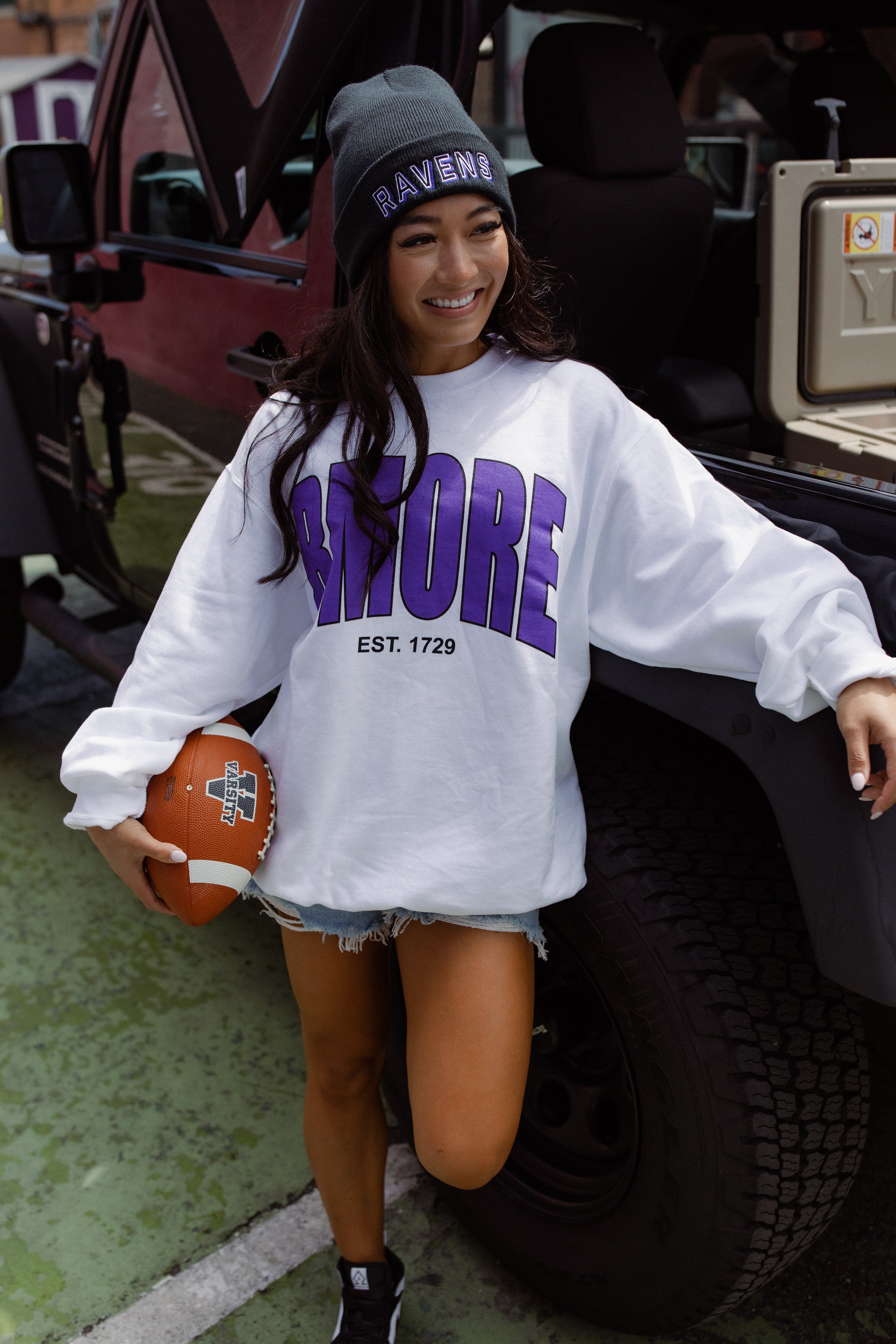 Brightside The Label BMORE Varsity Crewneck