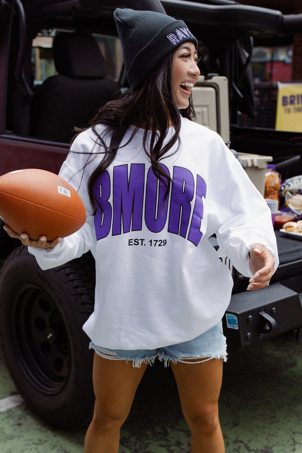 Brightside The Label BMORE Varsity Crewneck