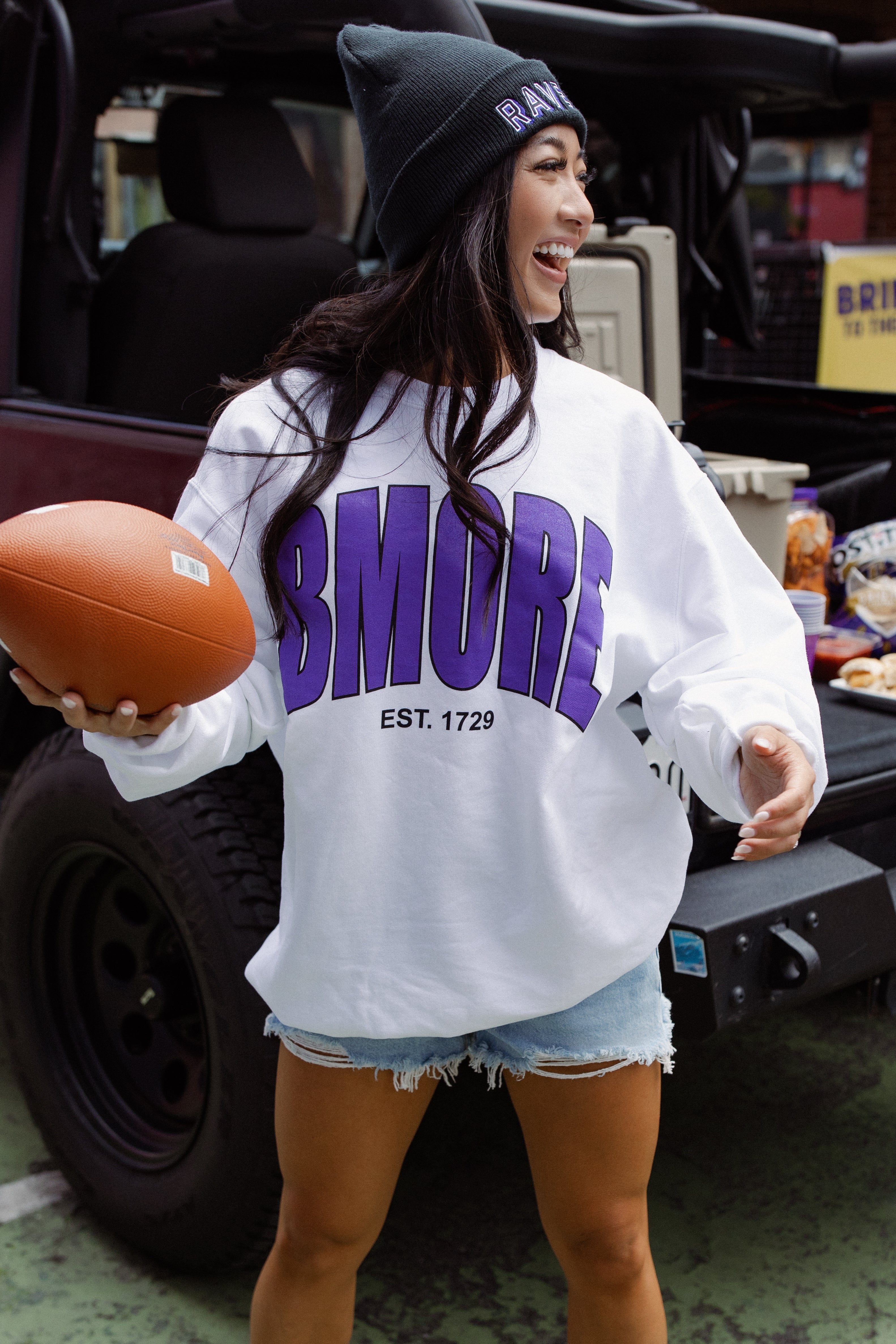 Brightside The Label BMORE Varsity Crewneck