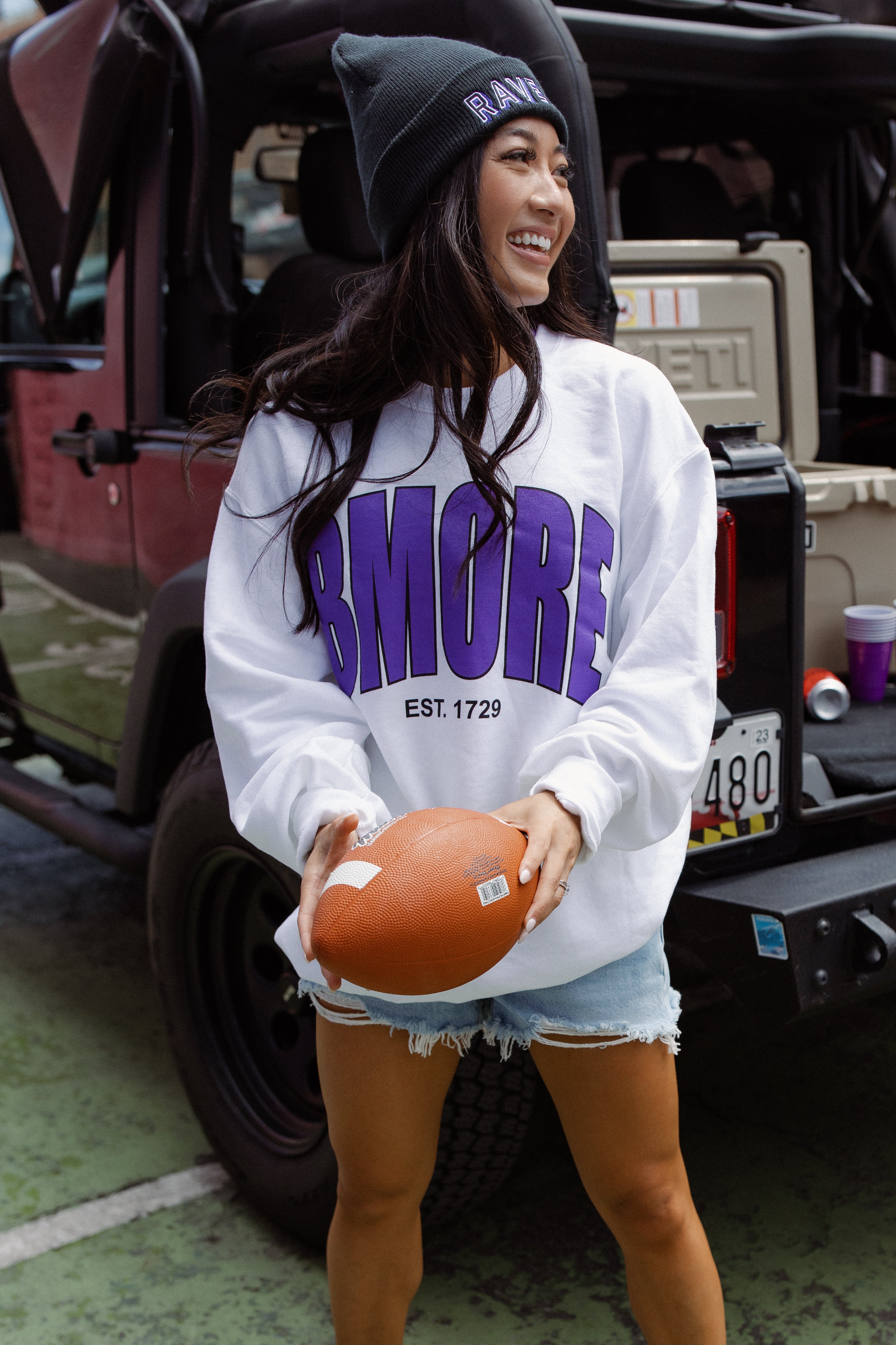 Brightside The Label BMORE Varsity Crewneck