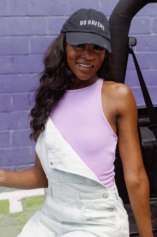 Step out on Game day in our Go Ravens hat! Support the Ravens Football team in your new game day gear. Pair a brami and Levi’s and you’re ready to go. Let’s go Baltimore Ravens! A collection By Brightside