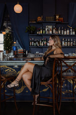 Pomelo Satin Midi Dress