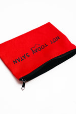 Not Today Satan Pouch by Brightside - Red