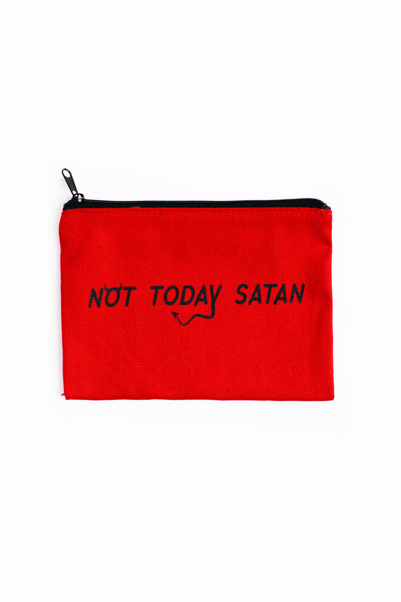 Not Today Satan Pouch by Brightside - Red