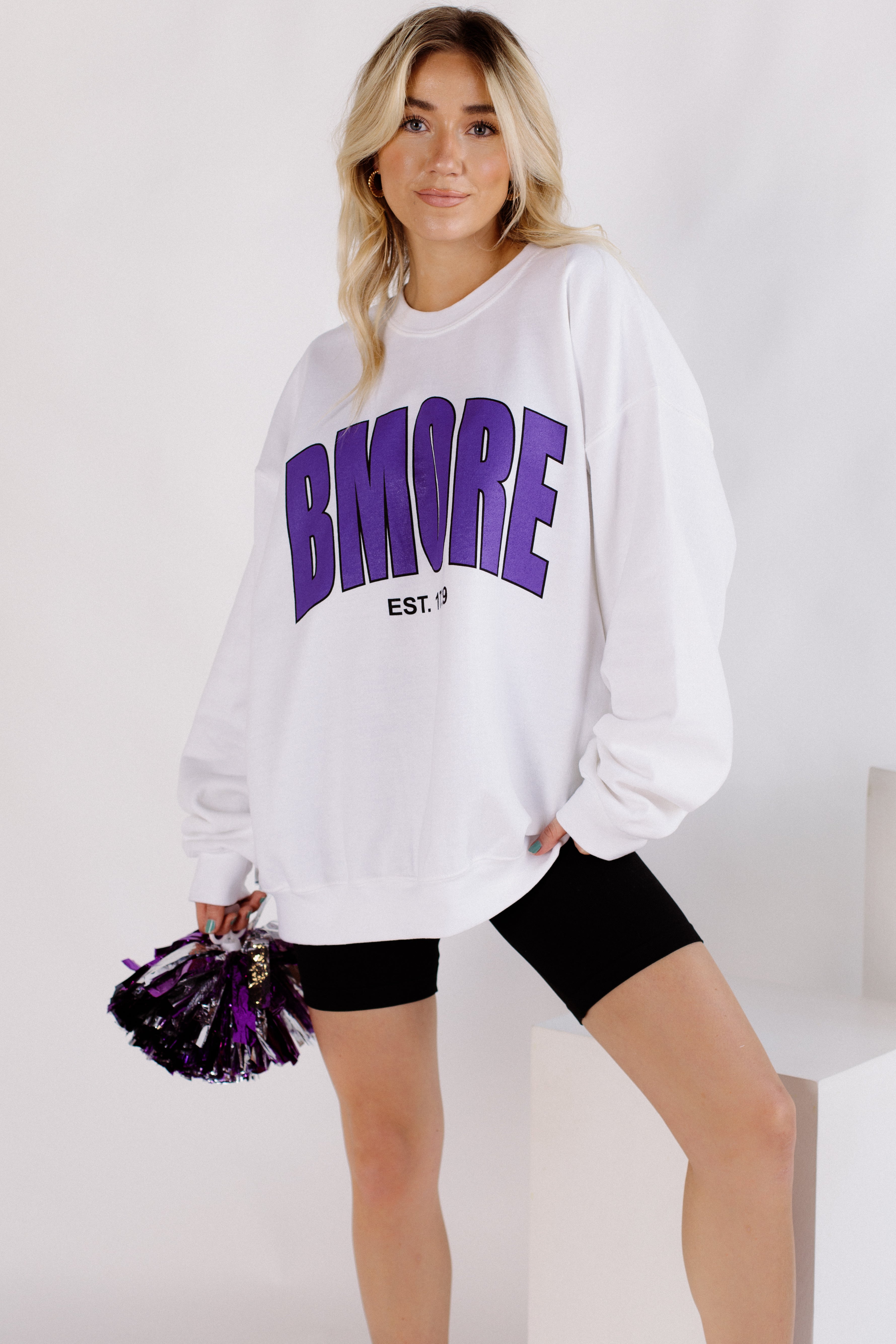 Brightside The Label BMORE Varsity Crewneck