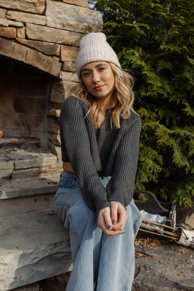 Free People Winnie Waffle Cuff Beanie