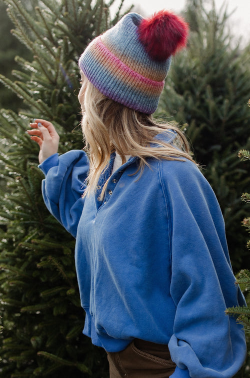 Brighten Up Pom Beanie