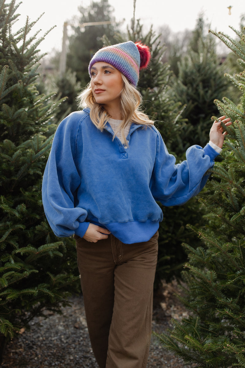 Brighten Up Pom Beanie