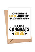 Naked Graduation Card