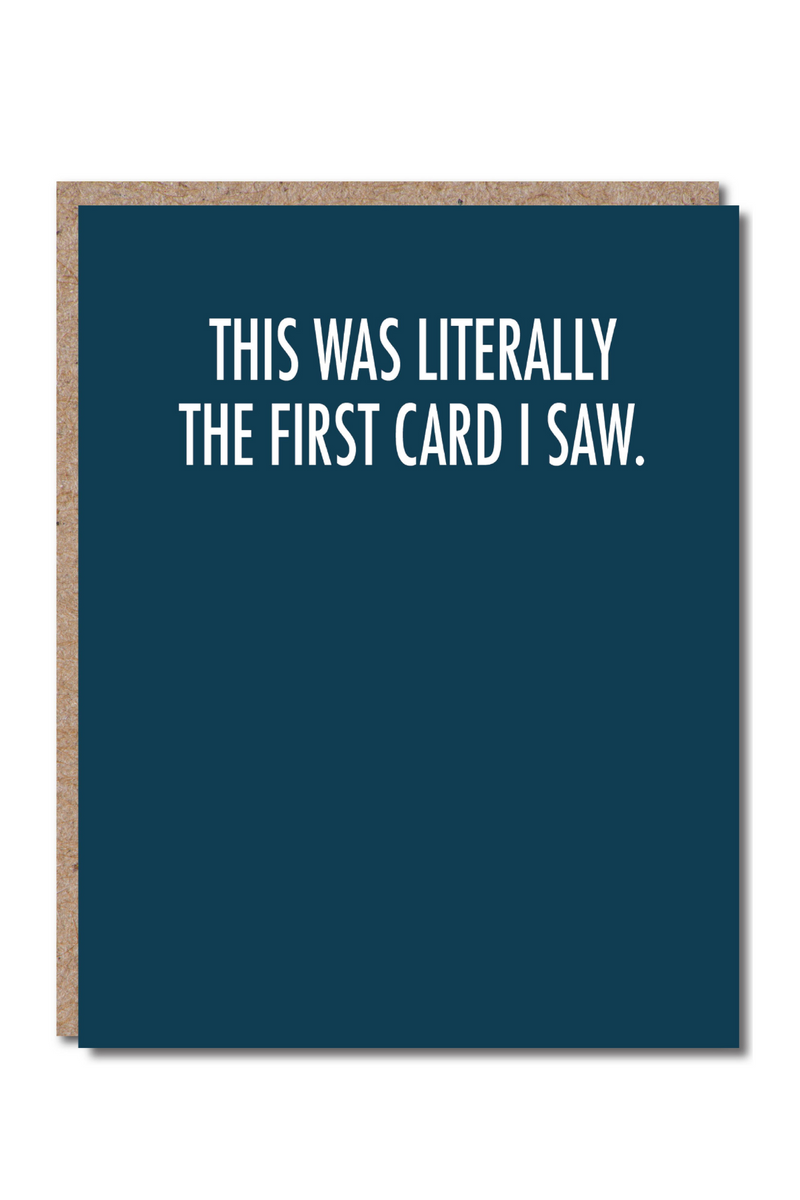 First Card I Saw Card