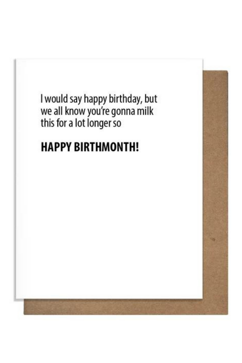 Birth Month Birthday Card