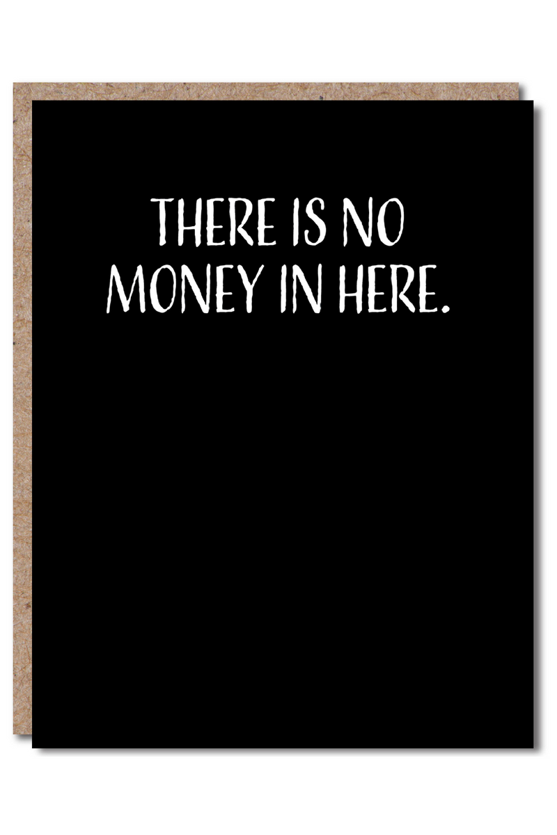 No Money Birthday Card