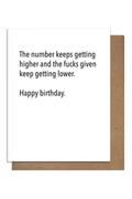 Higher Number Birthday Card
