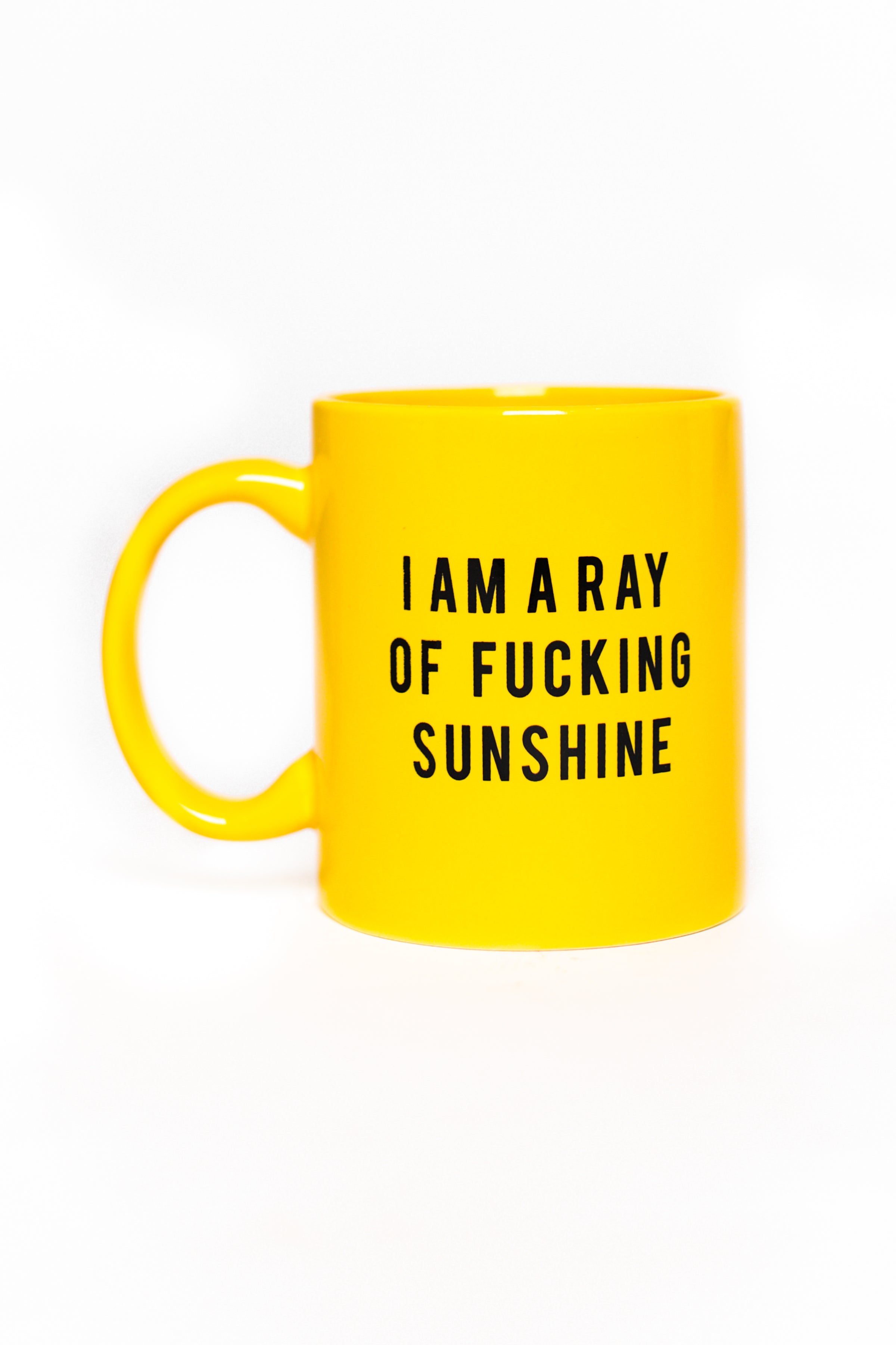 I’m A Ray Of Fucking Sunshine Glass Cup With Wood Lid and Straw, Adult