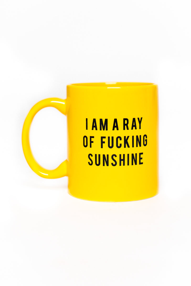 I’m A Ray Of Fucking Sunshine Glass Cup With Wood Lid and Straw, Adult  Humor Cup, Sarcastic Gift, Funny Gift idea, Funny Saying on A Cup