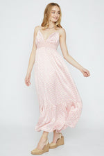 Late To The Party Printed Satin Maxi Dress