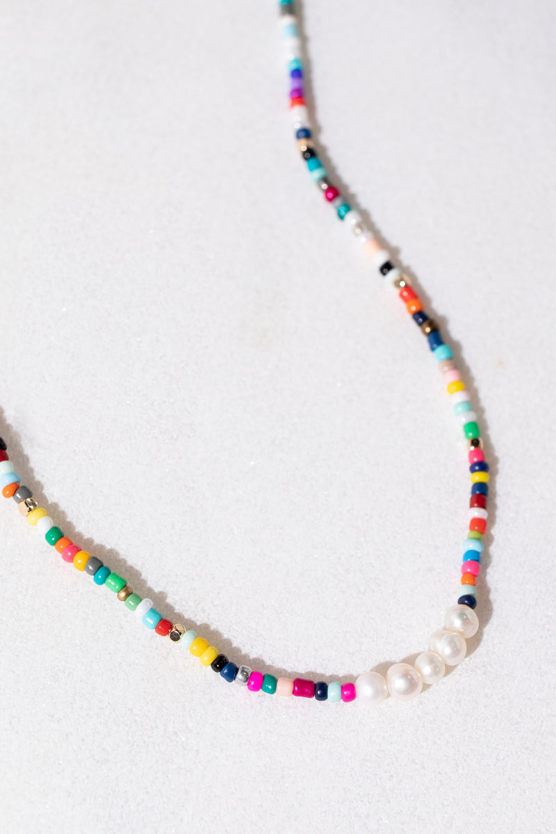 McKenzie Beaded Pearl Necklace