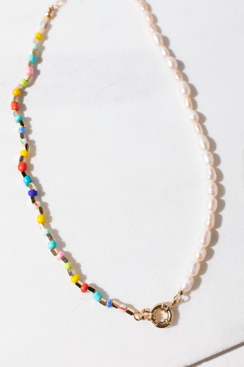 Sienna Beaded Pearl Necklace