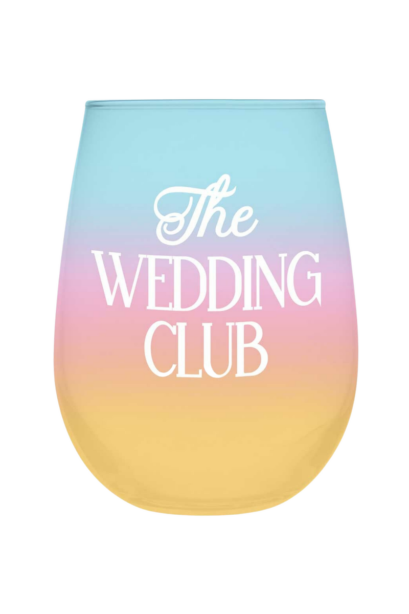 The Wedding Club Stemless Wine Glass